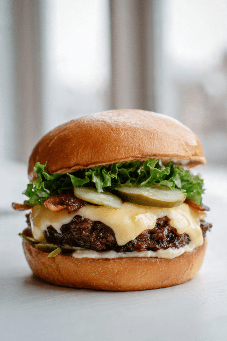 Haggis Burger with Ryelander Cheese