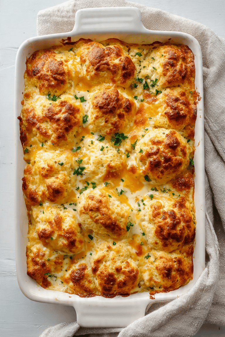 Crack Chicken Biscuit Casserole
