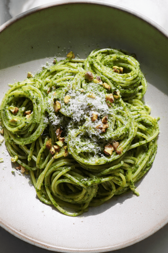 Wild Garlic & Pistachio Pesto Pasta
