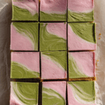 Strawberry Matcha Cheesecake Bars