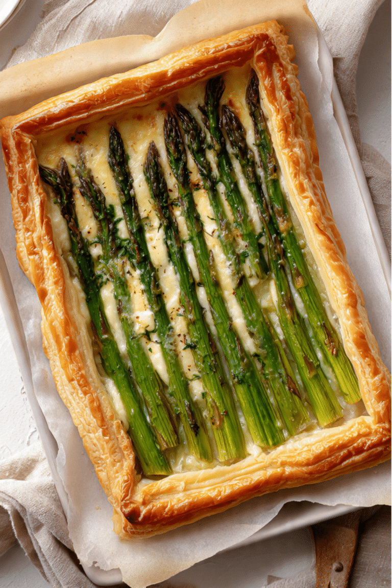 Asparagus & Taleggio Puff Pastry Tart