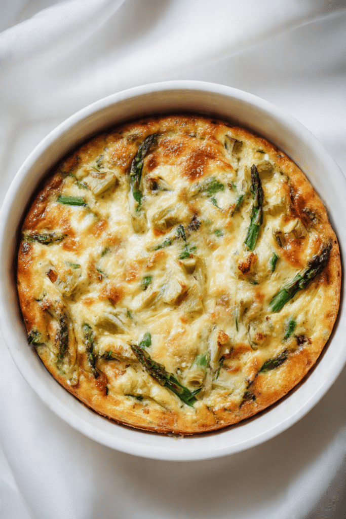 Asparagus and Artichoke Breakfast Casserole