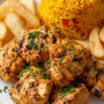 GRILLED CHICKEN WITH SPICY RICE AND CHIPS