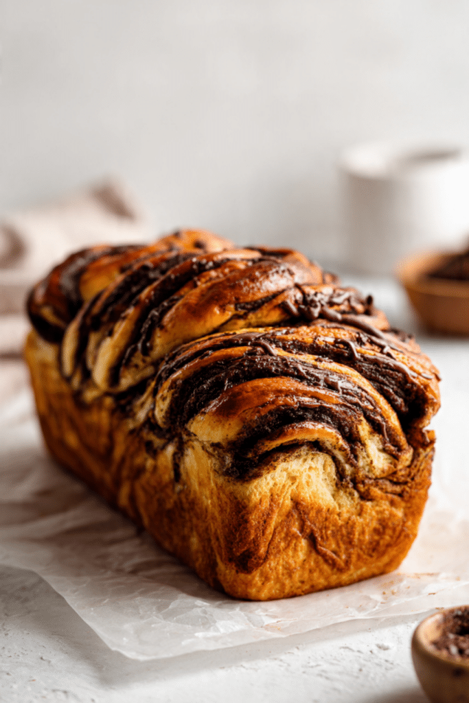 Soft & Pillowy Easy Nutella Babka