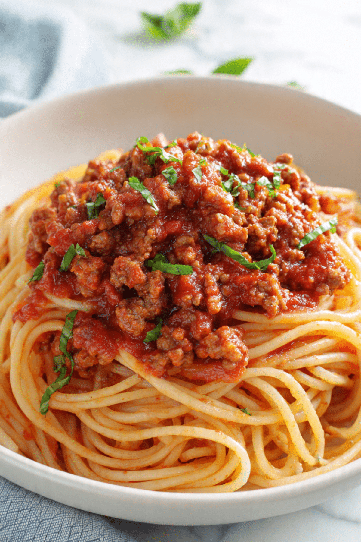 Spaghetti With Beef and Linguica Red Sauce