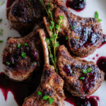 Coffee-Rubbed Lamb Chops with Blackberry Reduction