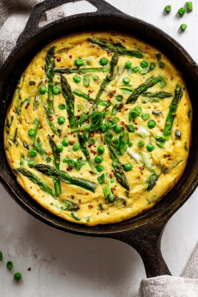 Spring Onion Asparagus Frittata