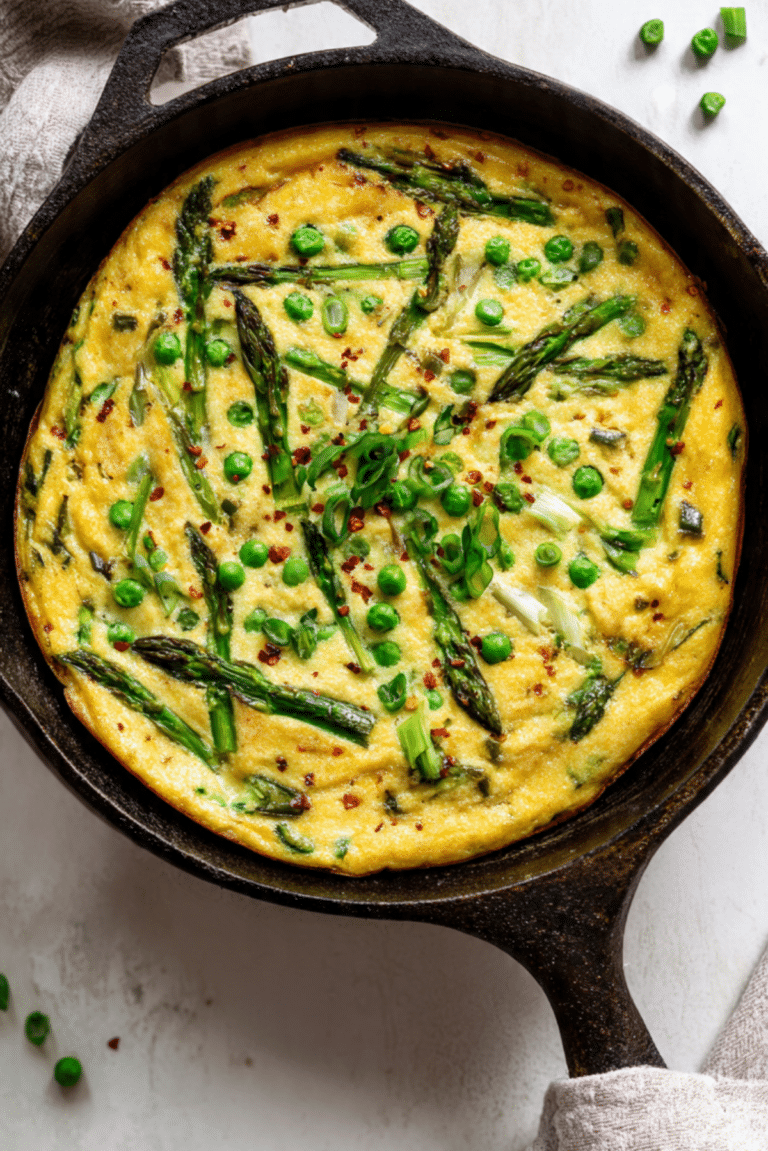 Spring Onion Asparagus Frittata