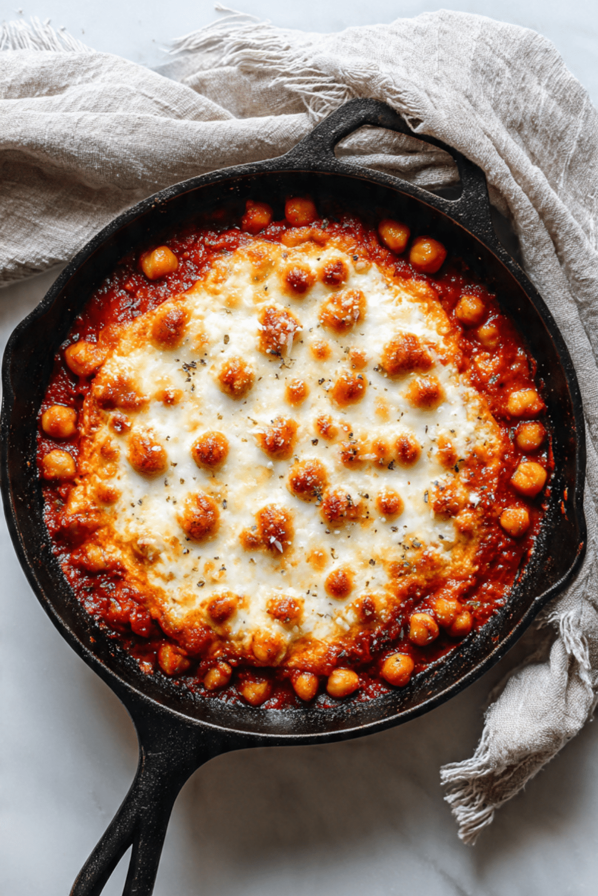 Skillet Chickpea Parmesan