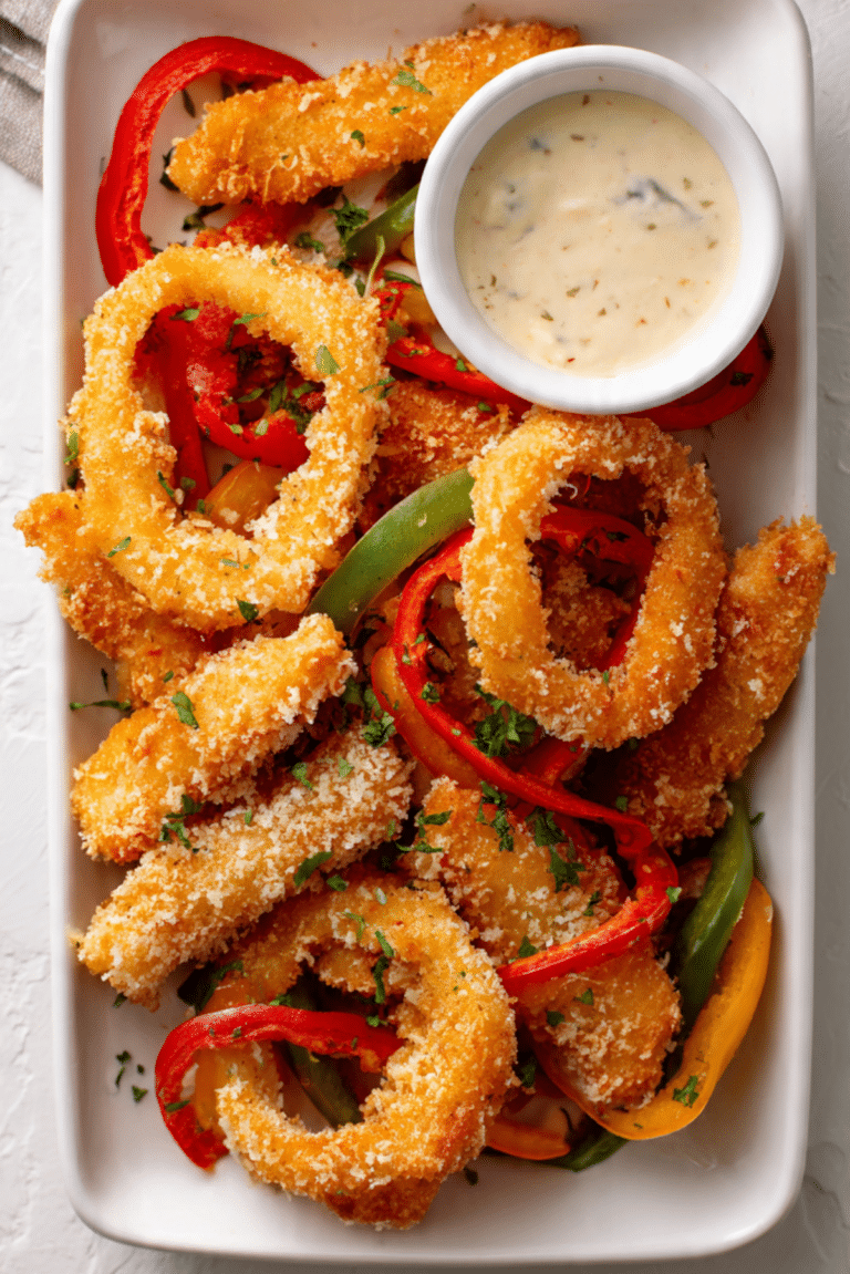 Crispy Fish and Sweet Pepper