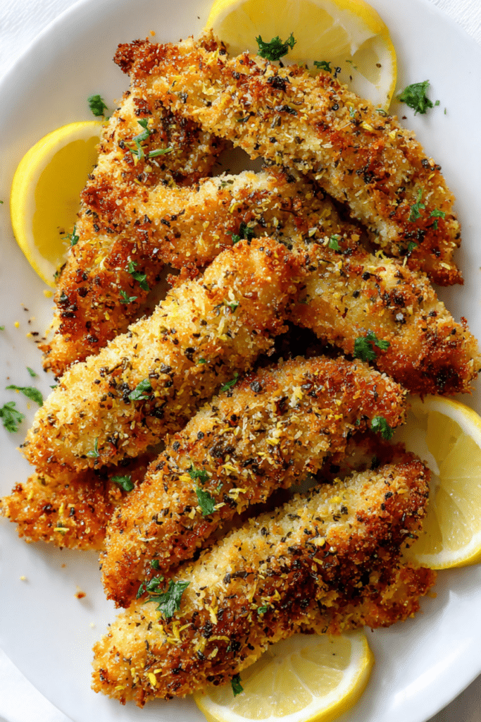 Crispy lemon pepper chicken tender