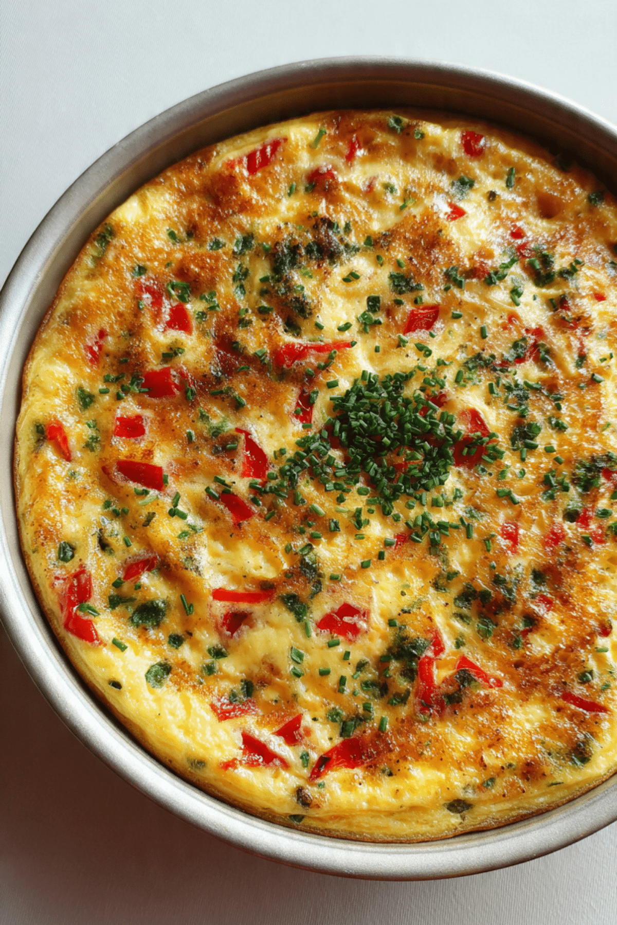 Rustic omelet with peppers