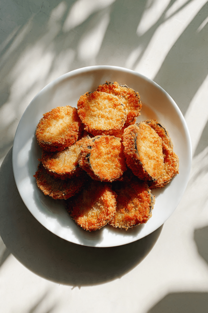 Breaded eggplants