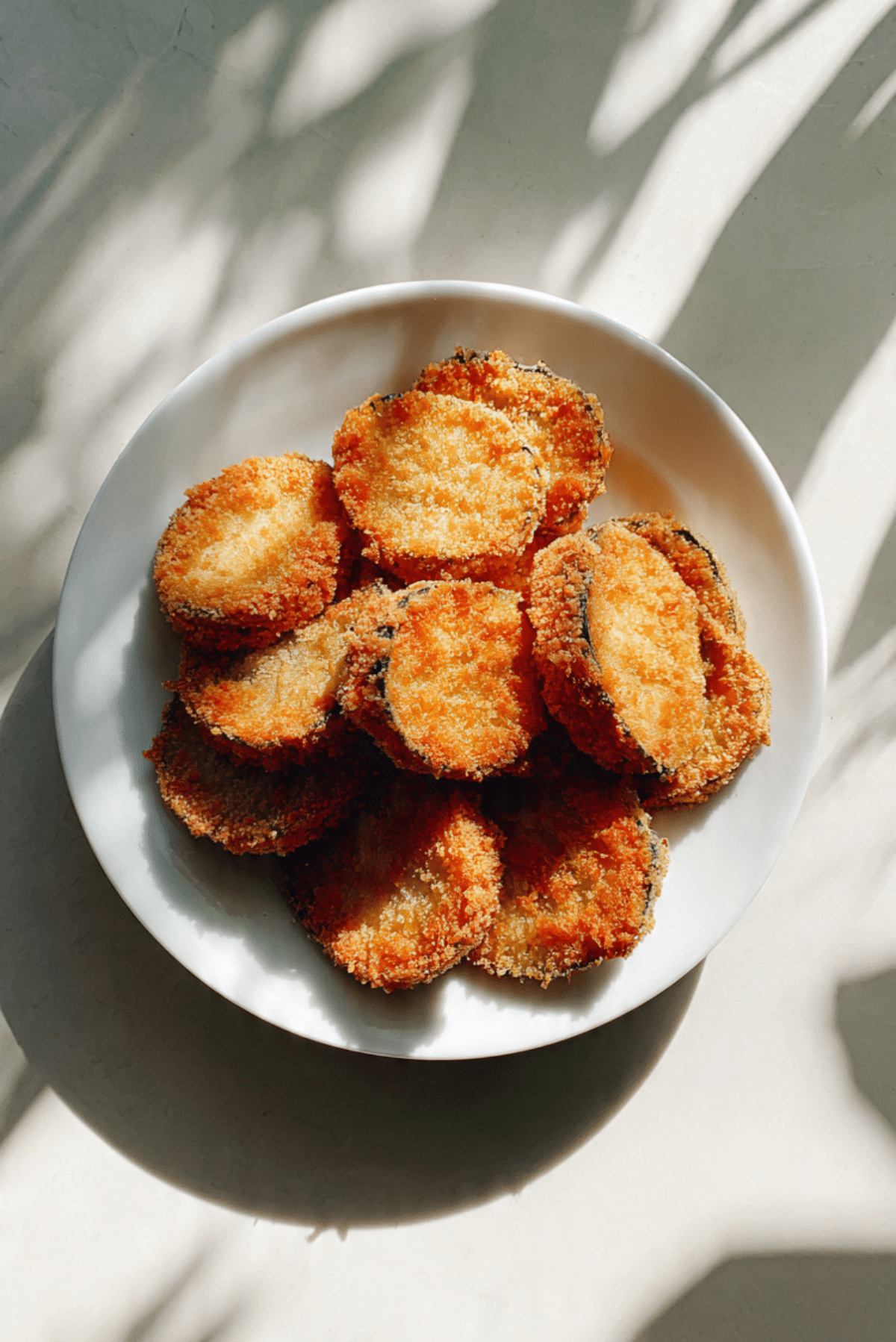 Breaded eggplants