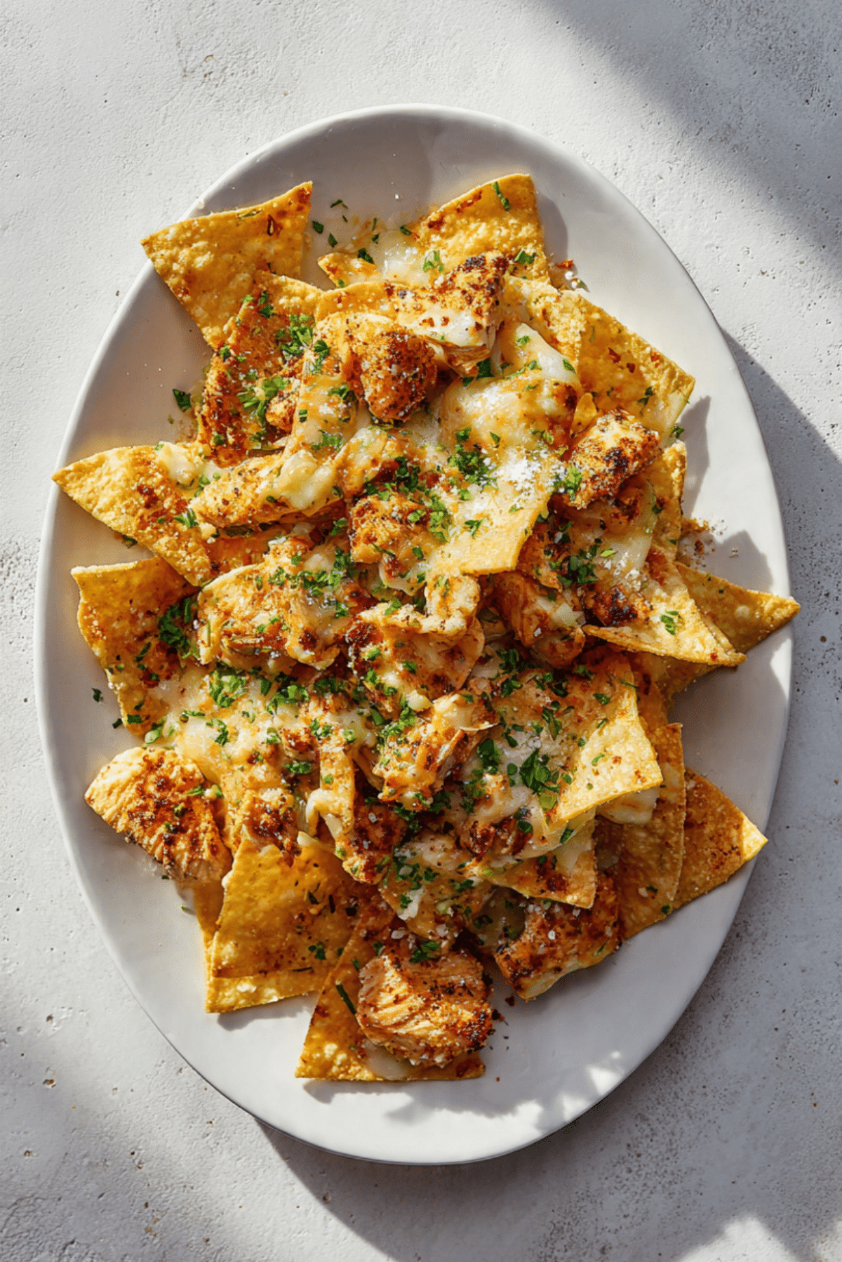 Garlic Parmesan Chicken Tortilla Chips