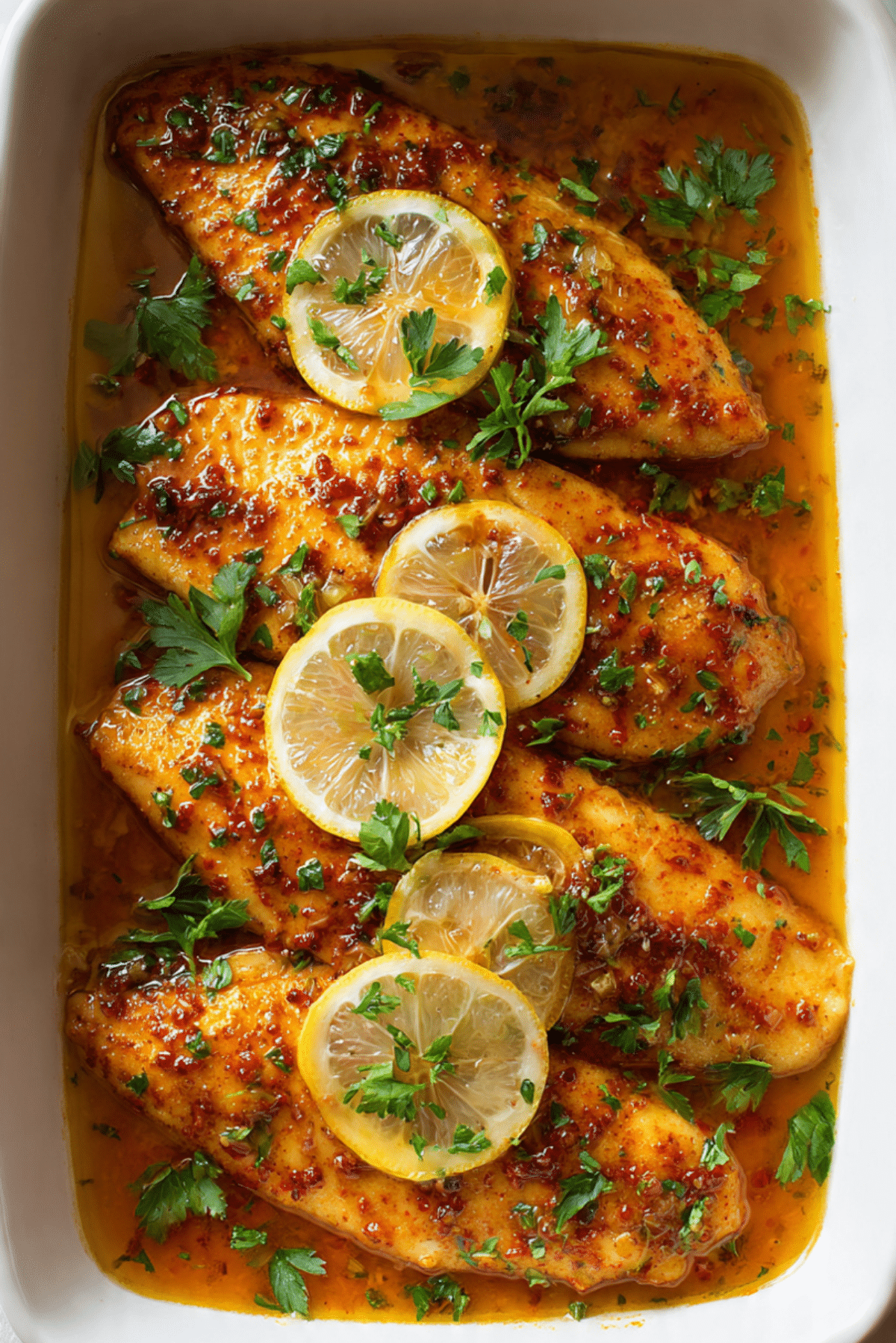 spicy lemon garlic baked tilapia