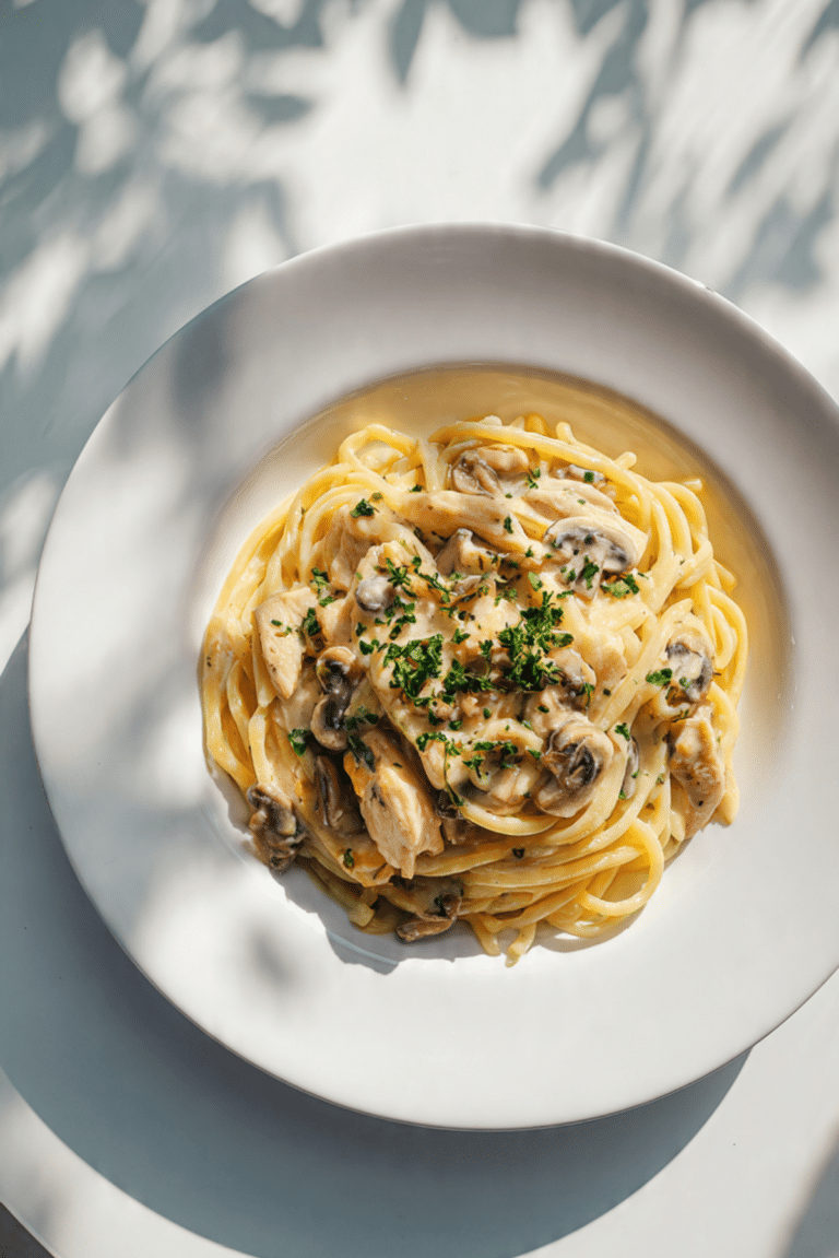 chicken & mushroom pasta
