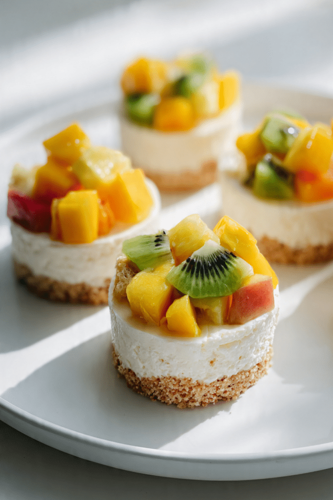 Mini Tropical Fruit Cheesecake