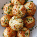 Cheese stuffed garlic bread balls