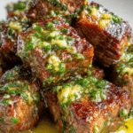 Cowboy butter steak bites