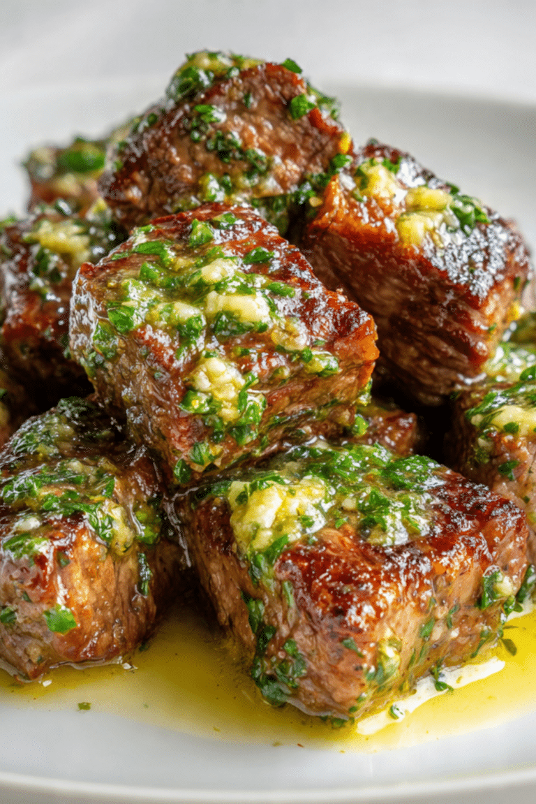Cowboy butter steak bites