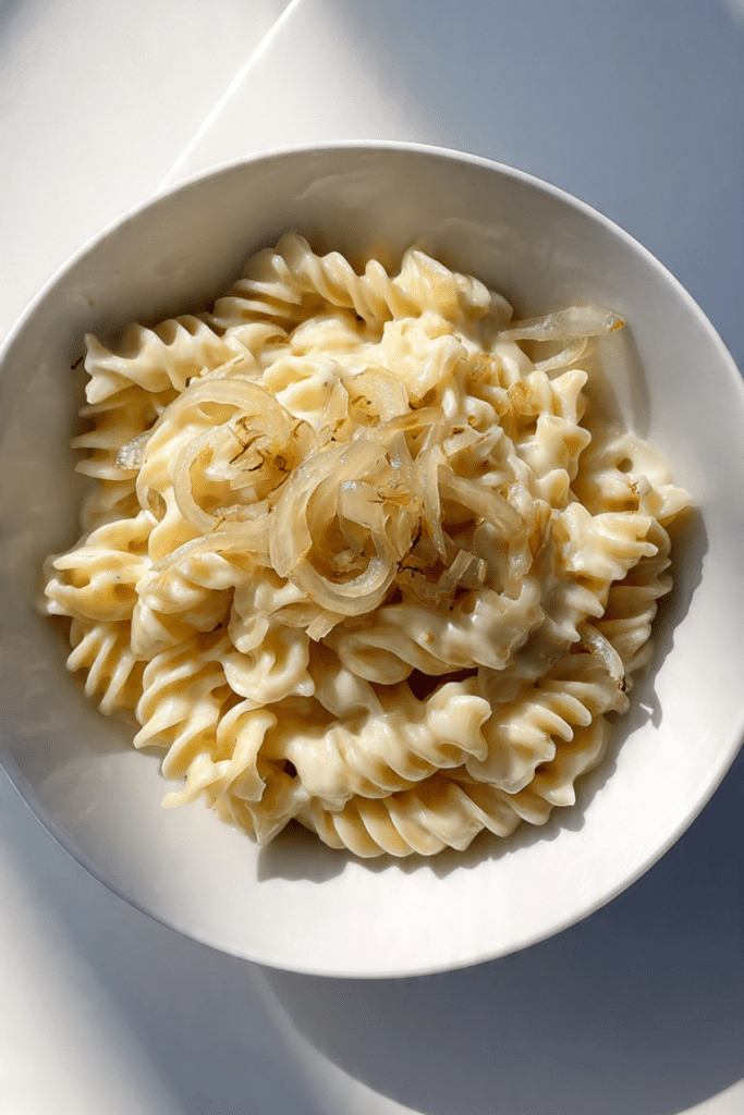 Onion cheese pasta