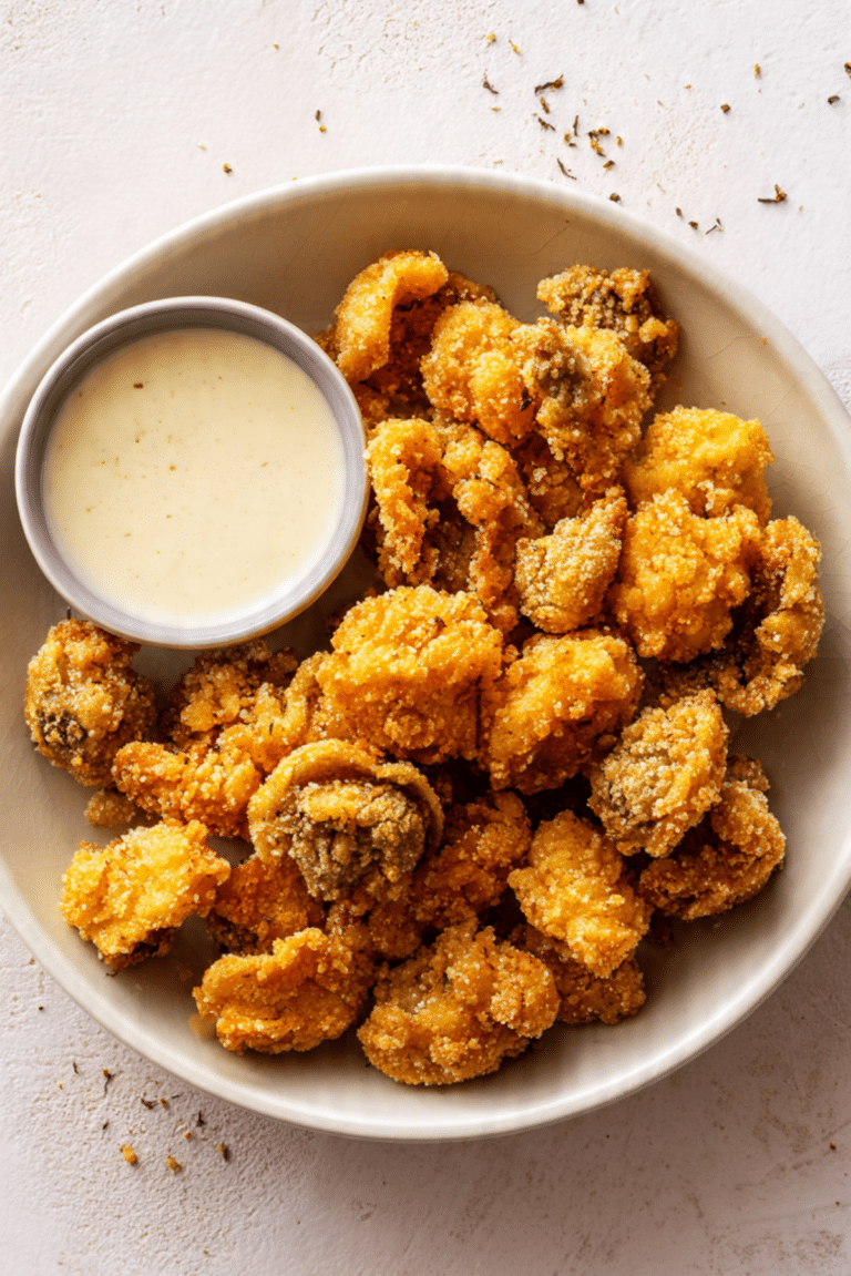 Crispy fried mushrooms