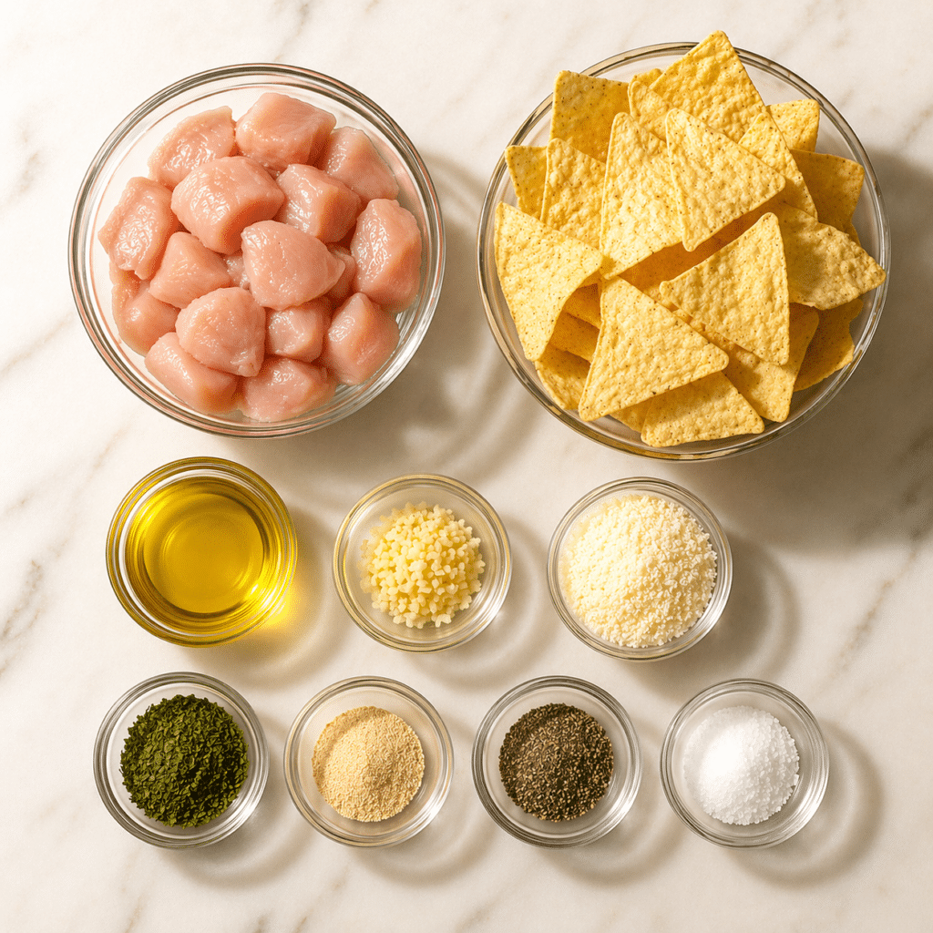 Garlic Parmesan Chicken Tortilla Chips