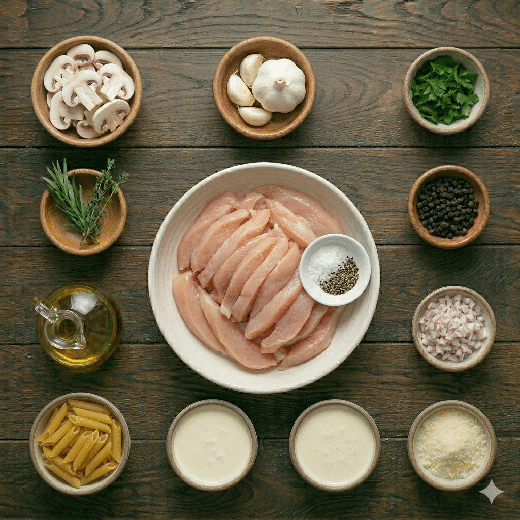 chicken & mushroom pasta