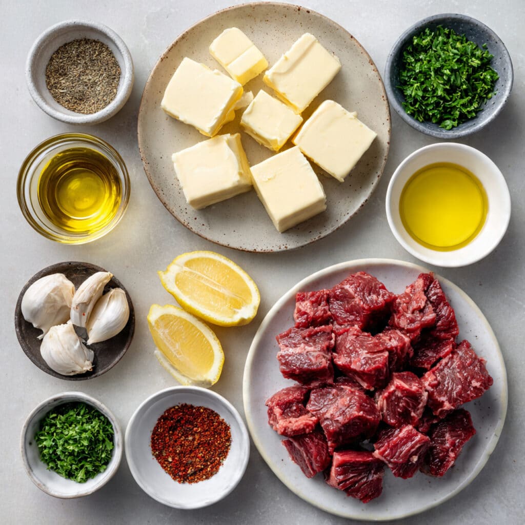 Cowboy butter steak bites