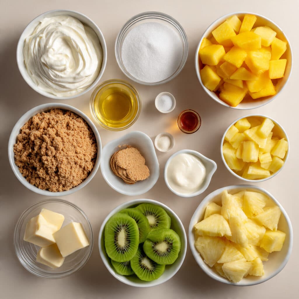 Mini Tropical Fruit Cheesecake