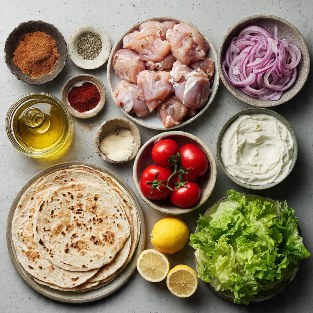 Spicy tortilla kebab