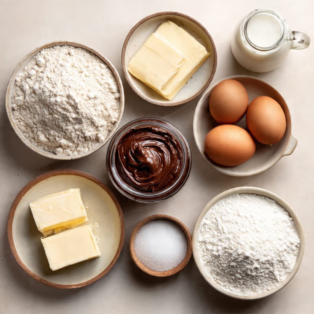 fluffy brioche filled with warm Nutella