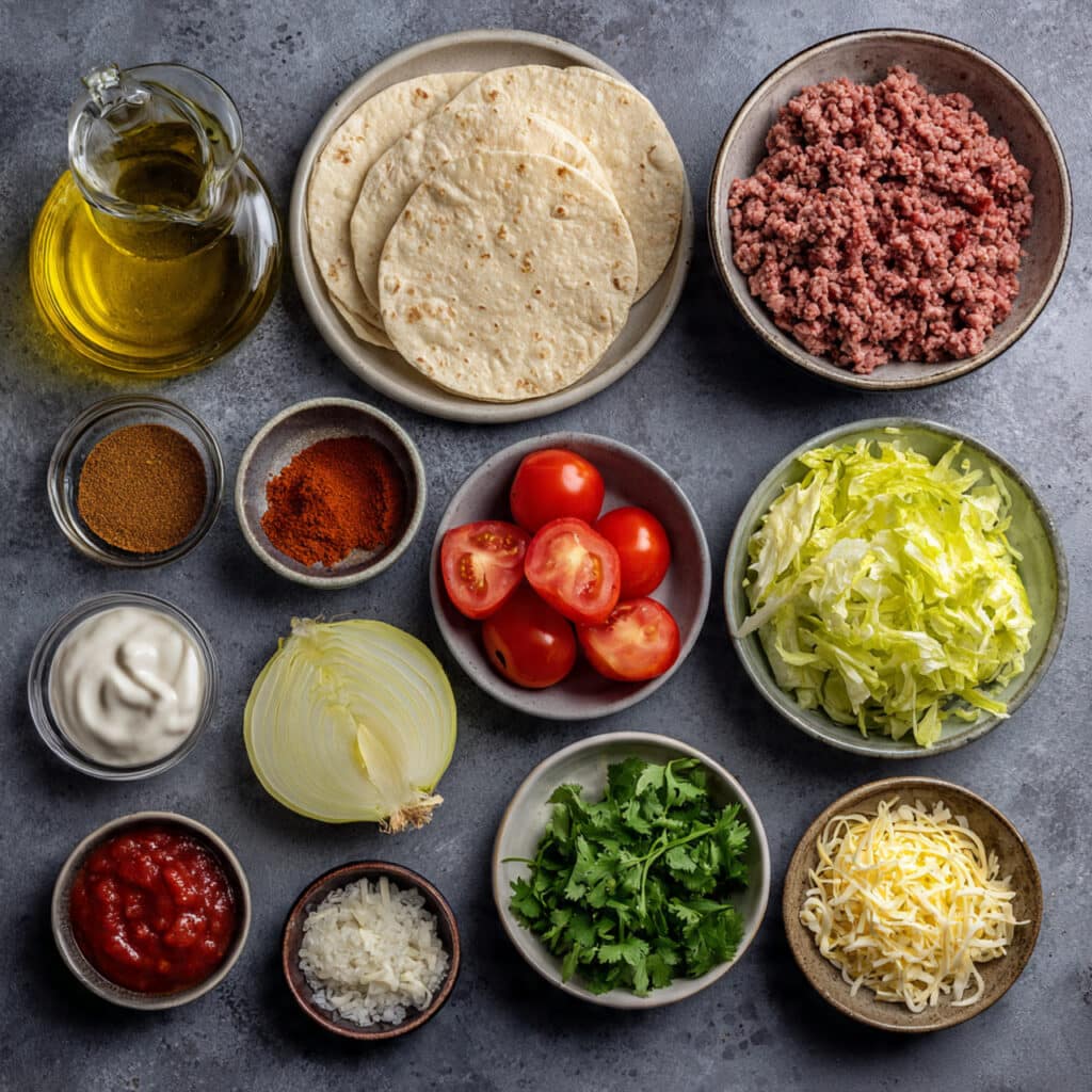 Crispy Beef Tacos Cones